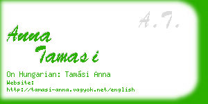 anna tamasi business card